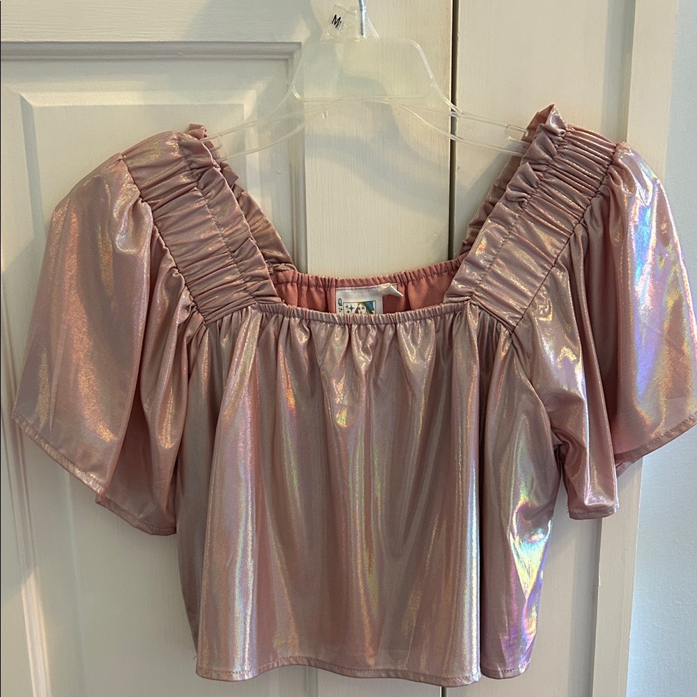 Queen of Sparkles Iridescent Pink Women's Top